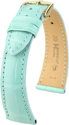 Correa de piel azul Hirsch London L 04307081-1 (Piel de aligator) Hirsch selection