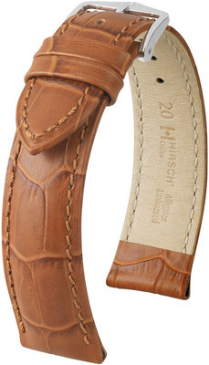Correa de piel marrón claro Hirsch Duke L 01028075-2 (Teletina)