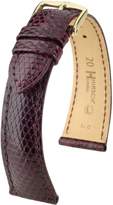 Correa de piel burdeos Hirsch London M 04366160-1 (Piel de lagarto) Hirsch selection