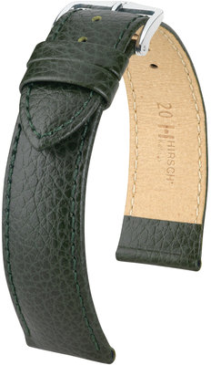 Correa de piel verde Hirsch Kansas L 01502040-2 (Teletina)