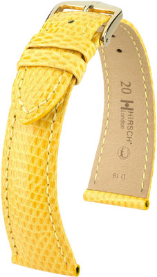 Correa de piel amarilla Hirsch London M 04366172-1 (Piel de lagarto) Hirsch selection