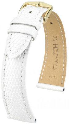 Correa de piel blanca Hirsch London L 04266000-1 (Piel de lagarto) Hirsch Selection