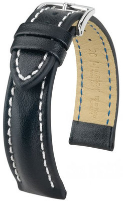 Correa de piel negra Hirsch Heavy Calf L 02475050-2 (Teletina)