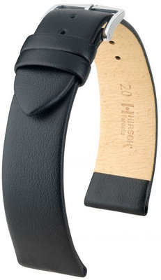 Correa de piel negra Hirsch Toronto XL 03702250-2 (Teletina)