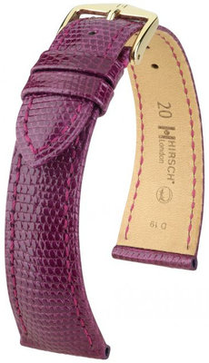 Correa de piel morada Hirsch London L 04266087-1 (Piel de lagarto) Hirsch Selection