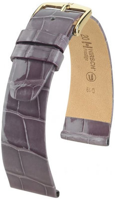 Correa de piel morada Hirsch Prestige L 02207012-1 (Piel de aligátor) Hirsch Selection