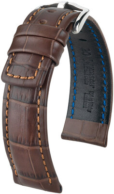 Correa de piel marrón oscuro Hirsch Grand Duke XL 02528210-2 (Teletina)