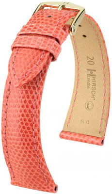 Correa de piel naranja Hirsch London L 04266022-1 (Piel de lagarto) Hirsch Selection