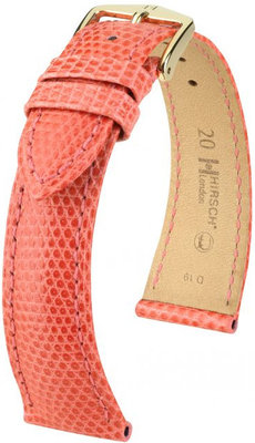 Correa de piel naranja Hirsch London M 04266122-1 (Piel de lagarto) Hirsch Selection