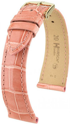 Correa de piel rosa Hirsch London L 04207023-1 (Piel de aligátor) Hirsch Selection