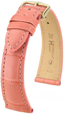 Correa de piel rosa Hirsch London L 04307025-1 (Piel de aligátor) Hirsch Selection