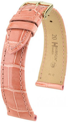 Correa de piel rosa Hirsch London M 04207123-1 (Piel de aligátor) Hirsch Selection