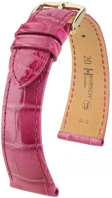 Correa de piel rosa Hirsch London M 04207124-1 (Piel de aligátor) Hirsch Selection