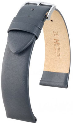 Correa de piel gris Hirsch Toronto M 03702130-2 (Teletina)