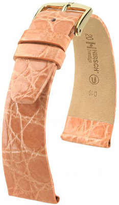 Correa de piel naranja claro Hirsch Prestige L 02208022-1 (Piel de cocodrilo) Hirsch Selection