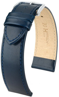 Correa de piel azul oscuro Hirsch Osiris M 03475180-2 (Teletina)