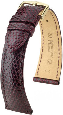 Correa de piel burdeos Hirsch London M 04266160-1 (Piel de lagarto) Hirsch Selection