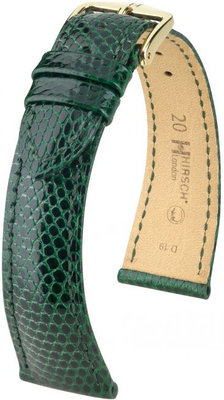 Correa de piel verde Hirsch London M 04266140-1 (Piel de lagarto) Hirsch Selection