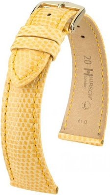 Correa de piel amarilla Hirsch London L 04266073-1 (Piel de lagarto) Hirsch Selection