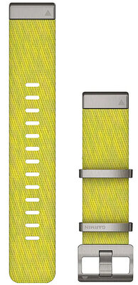 Correa de nailon Garmin 22mm (pro Garmin Fenix 8/7/6 (47mm), Epix 2 aj.), amarillo, QuickFit