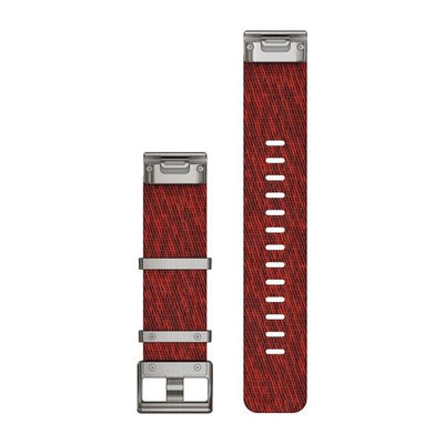 correa de nailon Garmin 22mm (para Garmin Fenix 8/7/6 (47mm), Epix 2, etc.), rojo V2, QuickFit, 010-12738-22