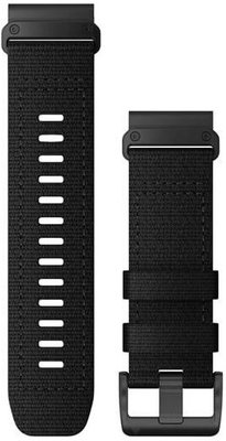 Correa Garmin QuickFit 26 mm, de nailon, negra, hebilla negra (Fenix 7X/6X/5X, Tactix, etc.)