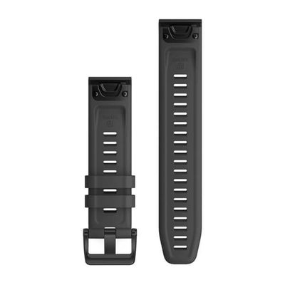 correa de silicona Garmin 22mm (para Garmin Fenix 8/7/6 (47mm), Epix 2, etc.), gris V1, QuickFit, 010-12863-22