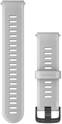 Correa Garmin Forerunner 745, silicona, blanca, hebilla negra
