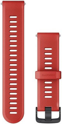 Correa Garmin Forerunner 745, silicona, roja, hebilla negra