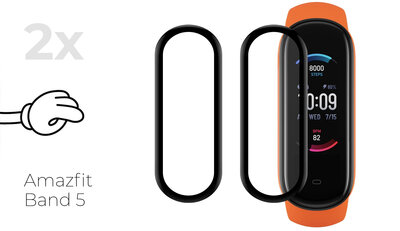 Cristal protector 3D Mosh Tempered Glass Protector 0.5mm para Amazfit Band 5 (2 unidades)