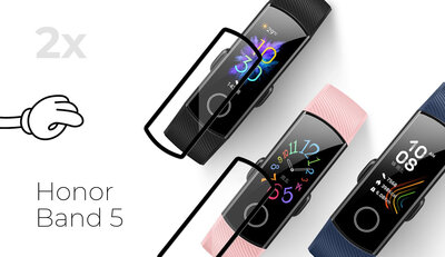 Cristal protector 3D Mosh Tempered Glass Protector 0.5mm para Honor Band 5 (2 unidades)