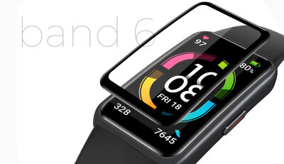 Cristal protector 3D Mosh Tempered Glass Protector 0.5mm para Honor Band 6 (2 unidades)