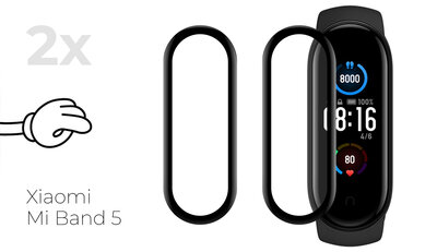 Cristal protector 3D Mosh Tempered Glass Protector 0.5mm para Xiaomi Mi Band 5 (2 unidades)