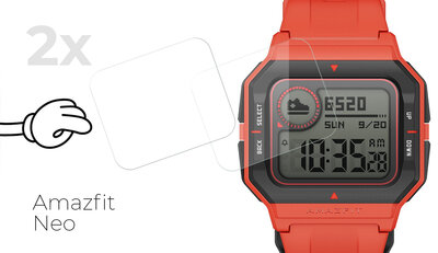 Cristal protector Mosh Tempered Glass Protector 0.3mm para Amazfit Neo (2 unidades)