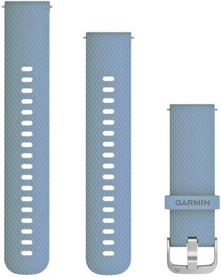 Correa de liberación rápida Garmin 20mm, silicona, gris-azul, hebilla plateada (Venu, Venu Sq, Venu 2 plus, etc.)