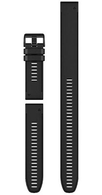 Correa Garmin QuickFit 26mm, silicona, negra, hebilla negra (Fenix 7X/6X/5X, Tactix, etc.) + extensión 26 cm