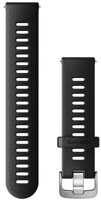 correa de silicona Garmin 20mm (para Forerunner 55, Venu, Venu Sq, Venu 2 plus), negro, Quick Release, 010-11251-9P