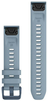 correa de silicona Garmin 20mm (para Garmin Fenix 8/7S/6S (43mm) etc.), azul, QuickFit + parte alargada, 010-13029-00