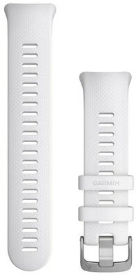 Correa Garmin Swim 2, silicona, blanca, hebilla gris