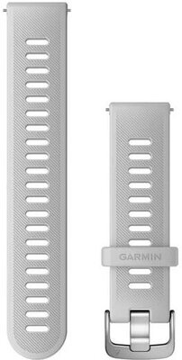 Correa de liberación rápida Garmin 20mm, silicona, Whitestone, hebilla plateada (Venu, Venu Sq, Venu 2 plus, etc.)