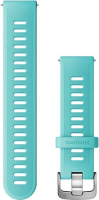 Correa de liberación rápida Garmin 20 mm, silicona, azul cielo, hebilla plateada (Venu, Venu Sq, Venu 2 plus, etc.)