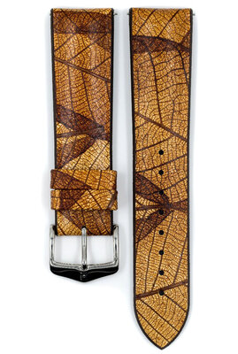 correa de caucho Hirsch Leaf M 0921046110-2, marrón, caucho natural, longitud M, Quick Release