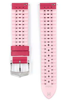 correa de caucho Hirsch Lindsey M 0922202125-2, rosa, caucho natural, longitud M, Quick Release