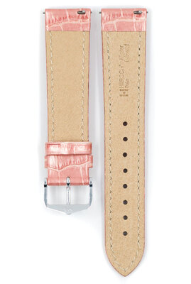 correa de cuero Hirsch Duke Metallic M 01027122-2, rosa, piel de ternera, longitud M, Quick Release
