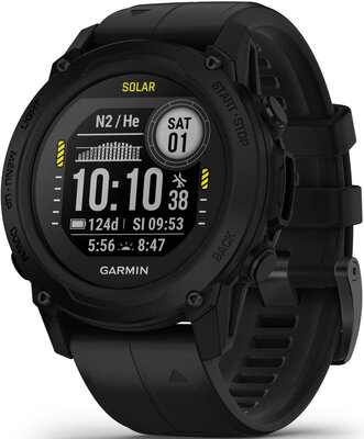 Garmin Descent G1 Solar, Black (+ correa extra larga de repuesto)