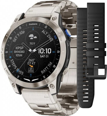 Garmin D2 Mach 1, Vented Titanium Bracelet (+ correa de repuesto)
