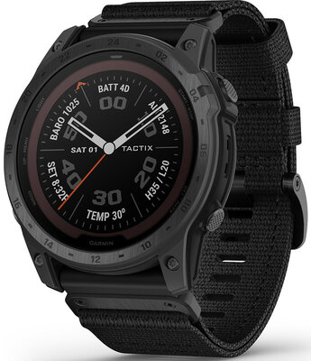 Garmin Tactix 7 PRO Solar Sapphire Black Nylon Band (+ correa de repuesto)
