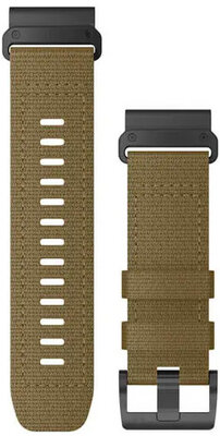 correa de nailon Garmin 26mm (para Garmin Fenix 8/7X/6X (51mm), Tactix etc.), marrón, QuickFit, 010-13010-11