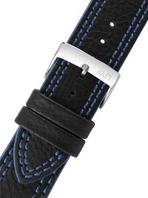Correa de piel negra y azul Morellato Futnet M 5484D14.865