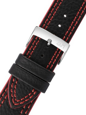Correa de piel negra y rojo Morellato Futnet M 5484D14.883
